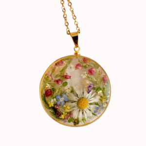 Colorful dried flower necklace for personal use or gifting