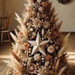 Decorated Christmas Tree Dried Flowers