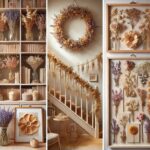 Dried flower decor ideas collage