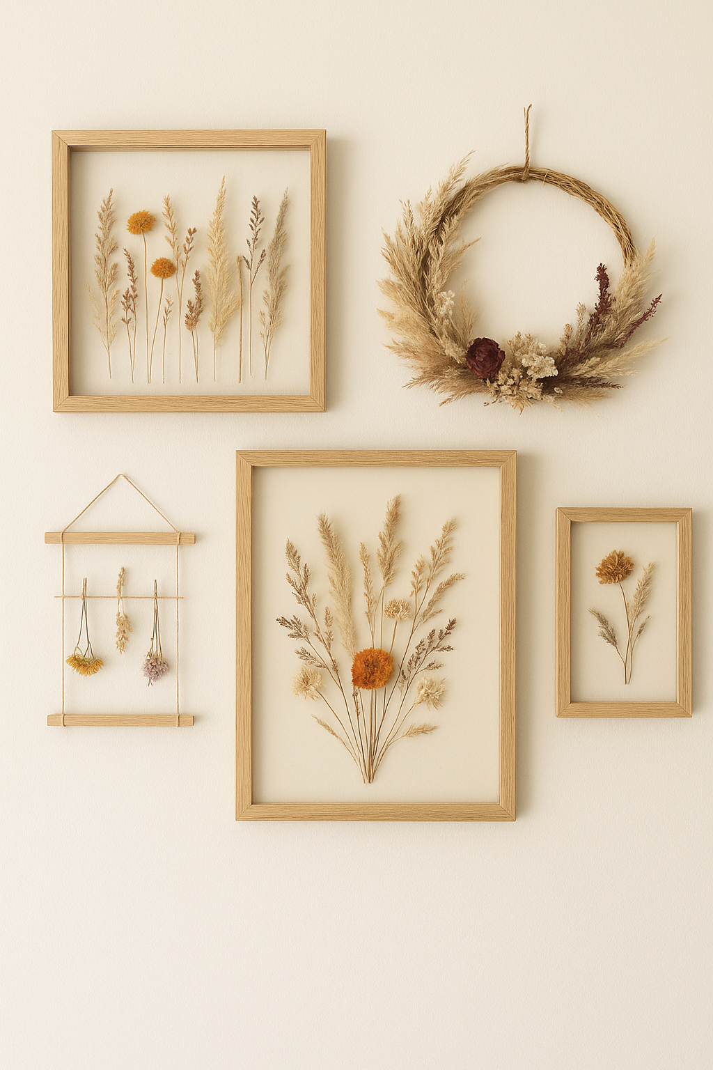 Creative Dried Flower Wall Art Ideas for Home Decor