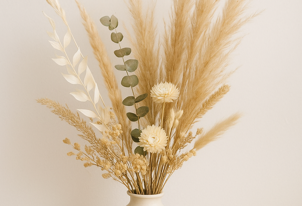 How to Style Minimalist Spaces with Dried Flower Decor
