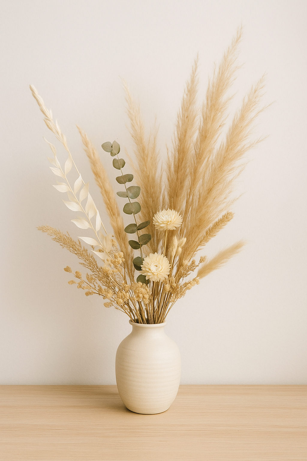 How to Style Minimalist Spaces with Dried Flower Decor